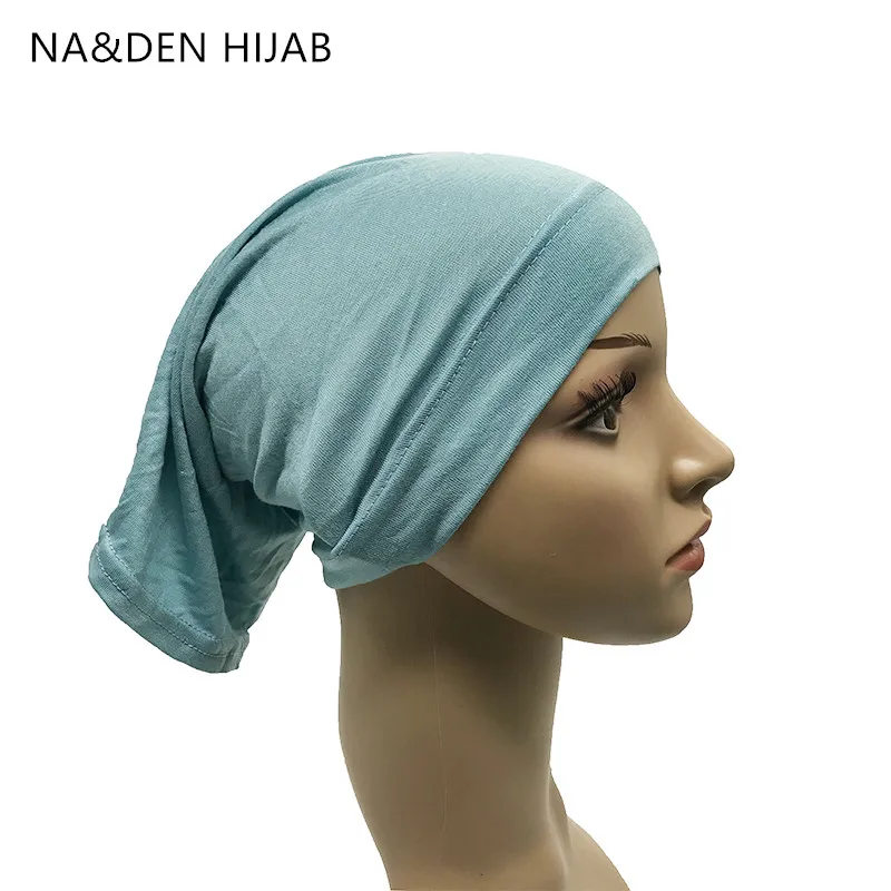 Новый Зимний шарф из модала накидка на шею мусульманский хиджаб эластичная Кепка