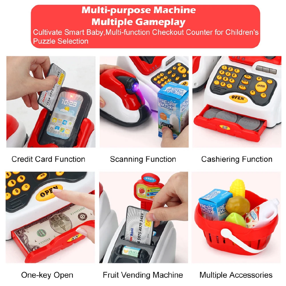 Обучающая обучающая касса дети притворяемся что играют в подарок счетчик