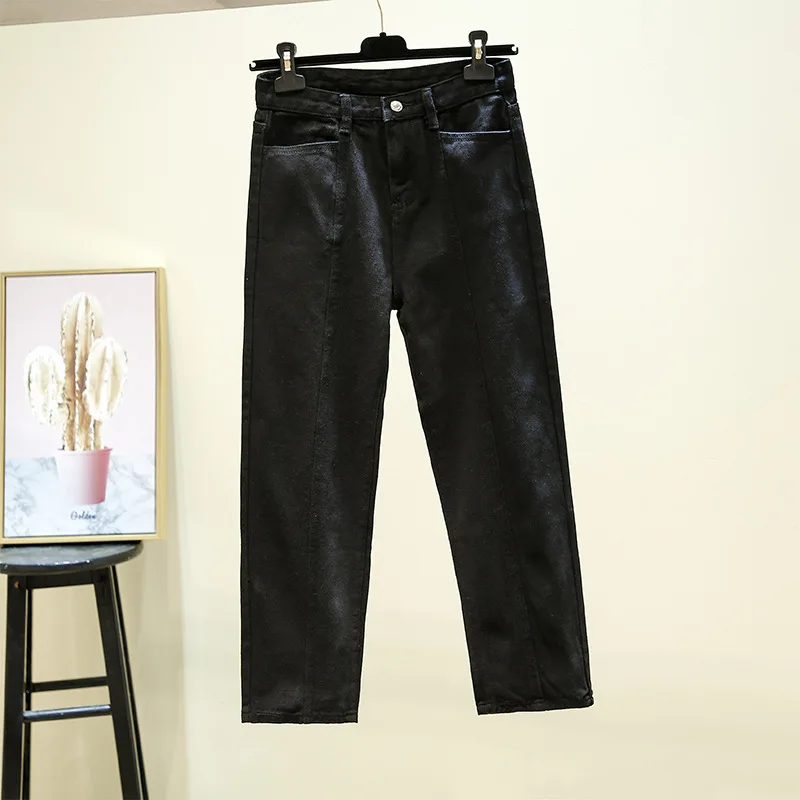 

2019 Vintage ladies boyfriend jeans C women Female high waisted jeans blue casual pencil trousers femmes streetwear denim pants