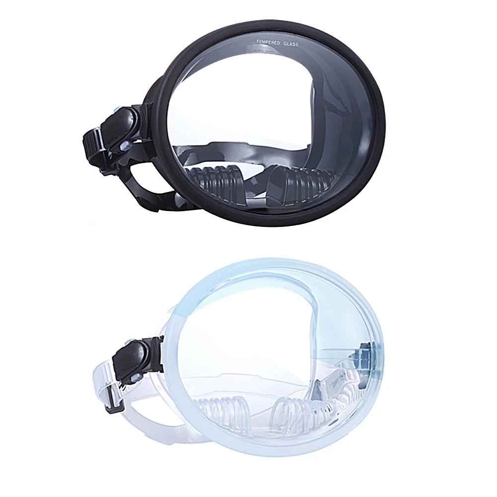 Panoramica ampia vista maschera subacquea durevole Aquatics Scuba Diving Snorkeling maschera senza cornice maschera per occhiali da sub in vetro temperato