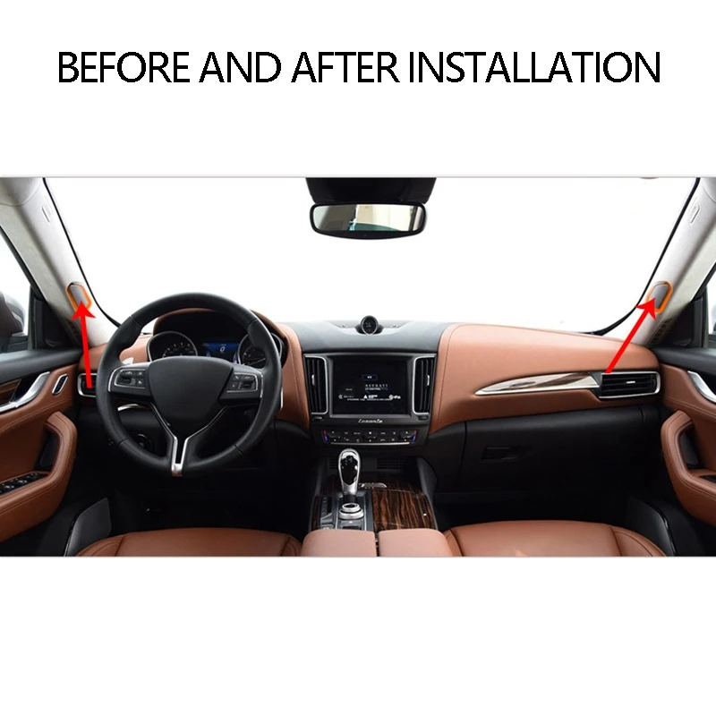 

AL22 -A-Pillar Sound Horn Speaker Cover Chrome Trim for Maserati Levante 2017-2018