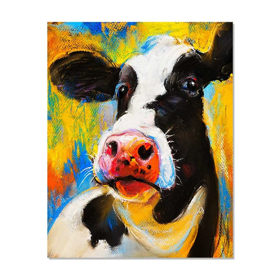 

Cute cow 5D DIY Diamond Painting Full Drill cartoon animal Diamond Embroidery Mosaic diamond stitch kids room Decor