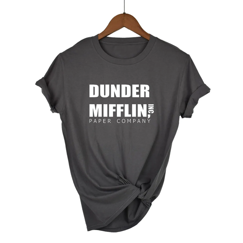 Офисная Футболка женская dander Mifflin inc. бумажная компания Wernham Hogg ТВ шоу Майкл Скотт Космос женская футболка