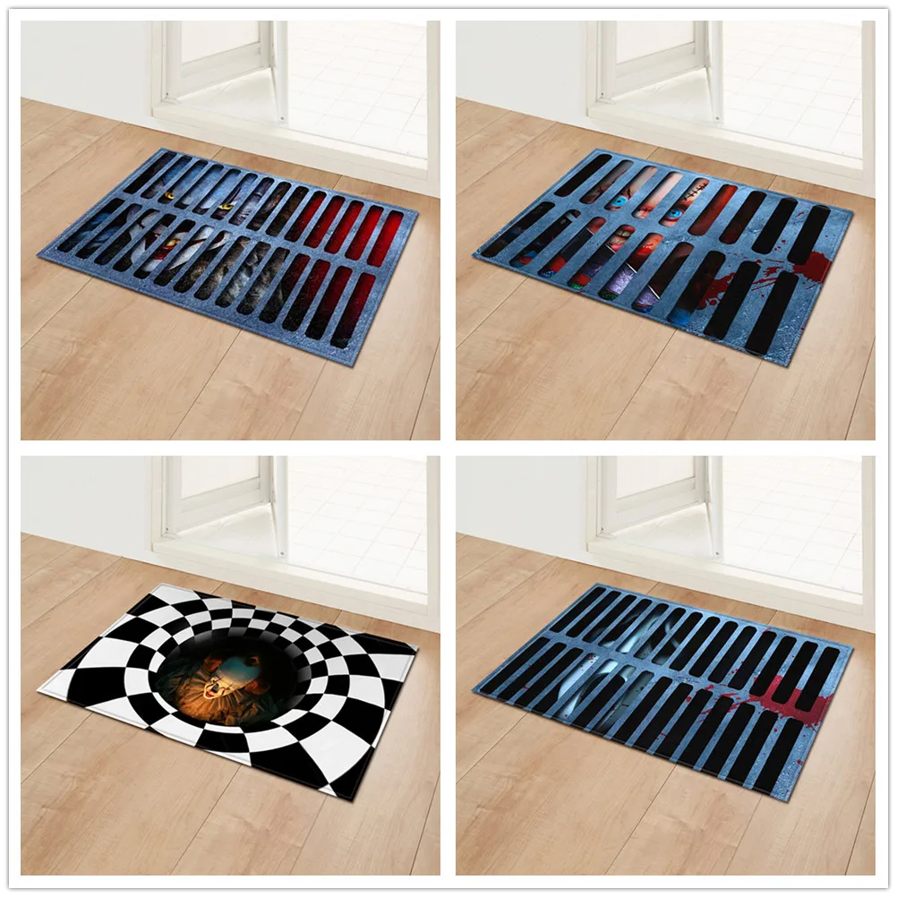 Ковер фланелевый с 3D-принтом черепа в скандинавском стиле детский игровой коврик