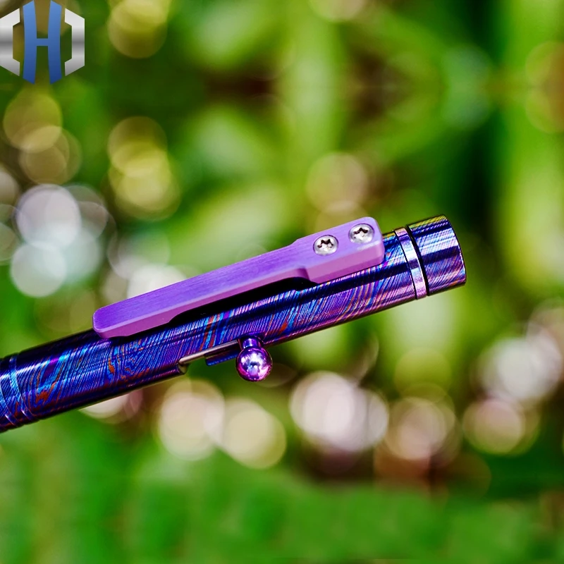 Титановая Дамасская тактическая ручка цветная титановая лошадиная для