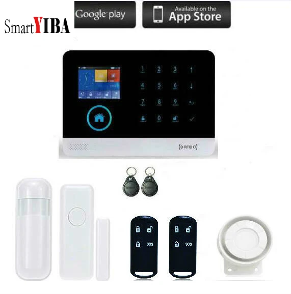 SmartYIBA беспроводная wifi 3g Сигнализация Аксессуары DIY комплект для домашней безопасности IOS Android приложение управление домашняя сигнализация+ 3g SIM GPRS SMS - Цвет: YB104217