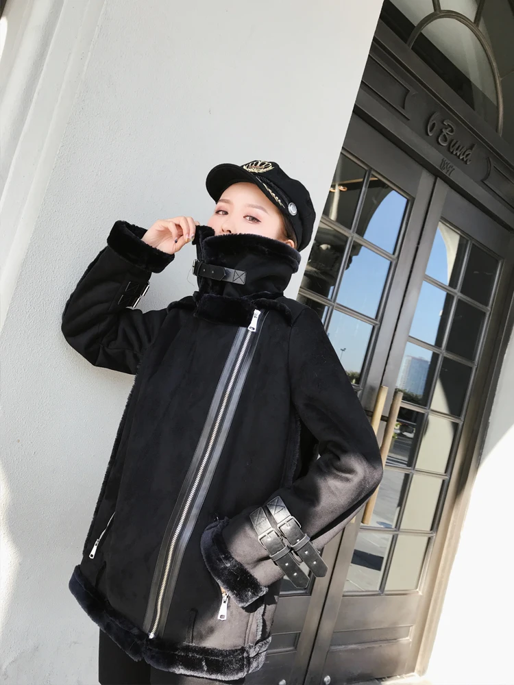 Getвесеннее Женское пальто Куртки из искусственной кожи женские меховые кожаные