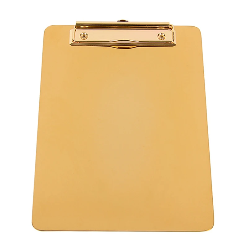 

Gold Menu Folder Document File Folder A5 Board Clip Student Stationery Writing Hardboard