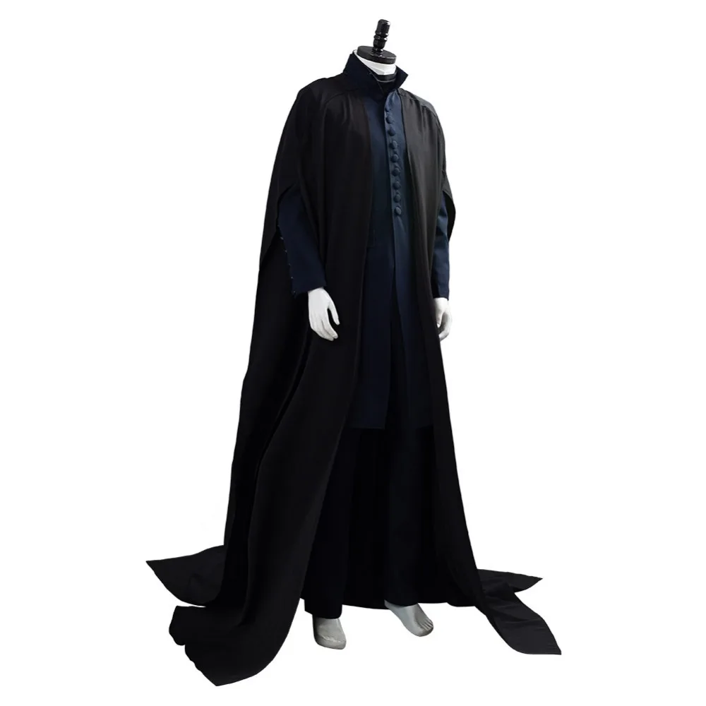 Высокое качество Deathly Hallows проф. Северус Снейп костюм плащ для косплея ПОЛНЫЙ КОМПЛЕКТ Хэллоуин карнавальные костюмы для взрослых мужчин