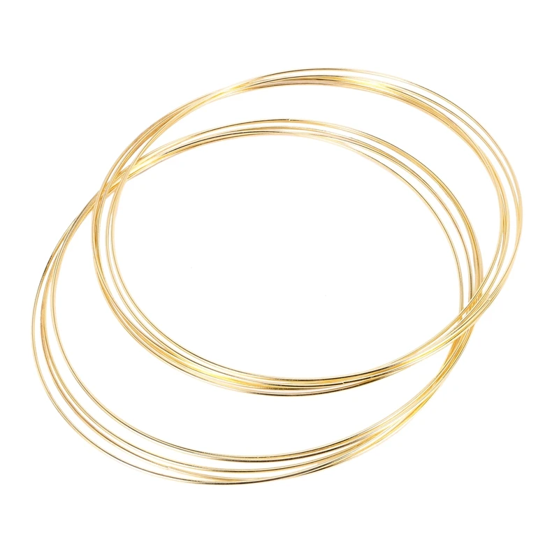 

10 Pcs 30 cm Large Metal Garland Garland Tassel Gold Craft Ring DIY Wedding Wreath Decoration, Dream Chasing and Wall Hanging Cr