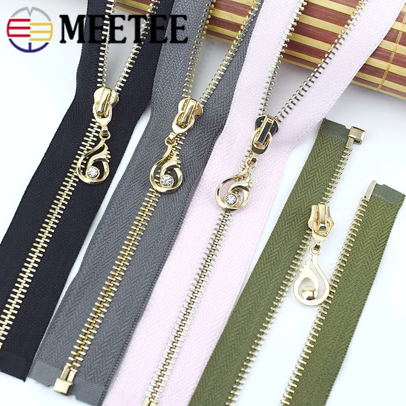 1/2 шт Meetee 85 см 5 # Металлические молнии с автоматическим замком открытые для курток