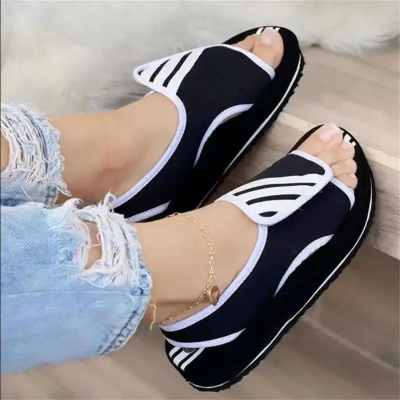 

Women's Fashion Casual Solid Color Mixed Color Suede Soft and Comfortable Velcro All-match Cool All-season Sneakers 1KB087