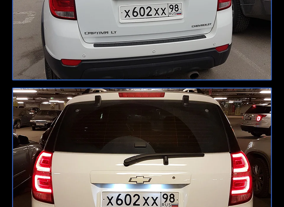 AKD Тюнинг автомобилей задние фонари для Chevrolet Captiva 2008- задние фонари светодиодный DRL ходовые огни Противотуманные фары с ангельскими глазками задняя парковка