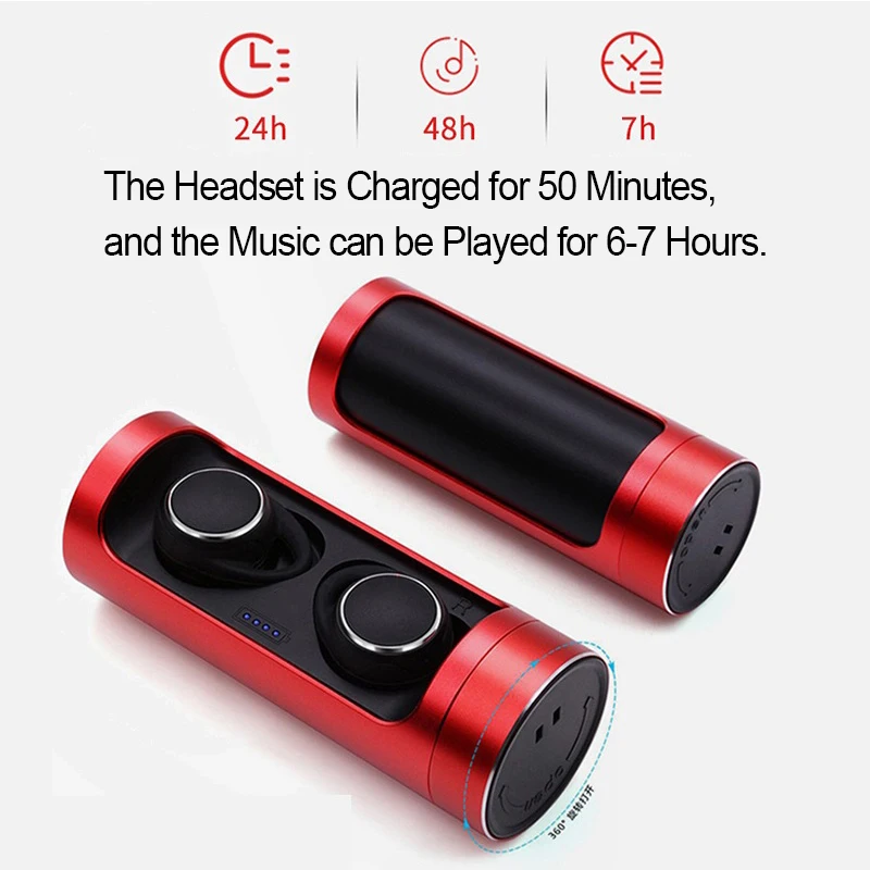 TWS-наушники с поддержкой Bluetooth 5 0 и зарядным футляром на 400 мА · ч | Электроника