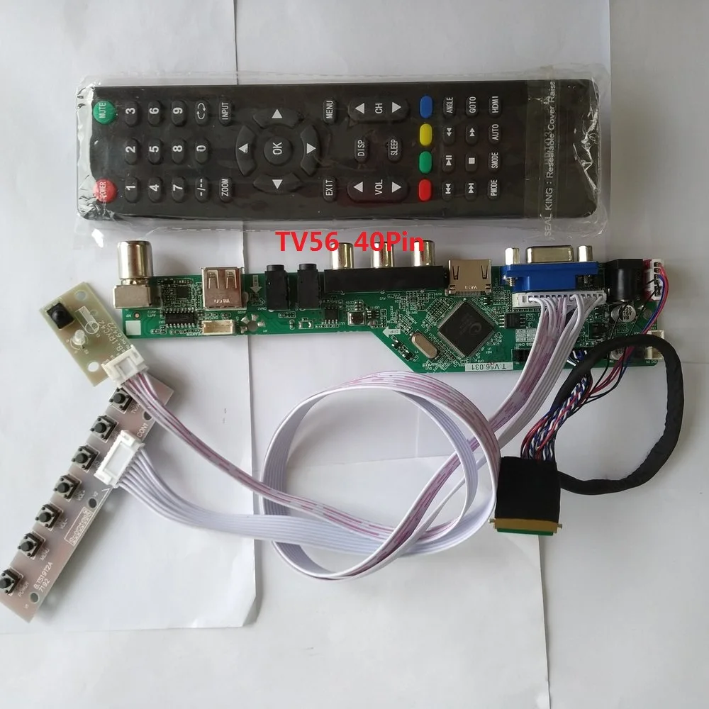 

kit for LP156WH2(TL)(FA) 40pin LVDS Panel Screen Controller driver board LCD LED 1366X768 USB VGA remote TV AV 15.6"