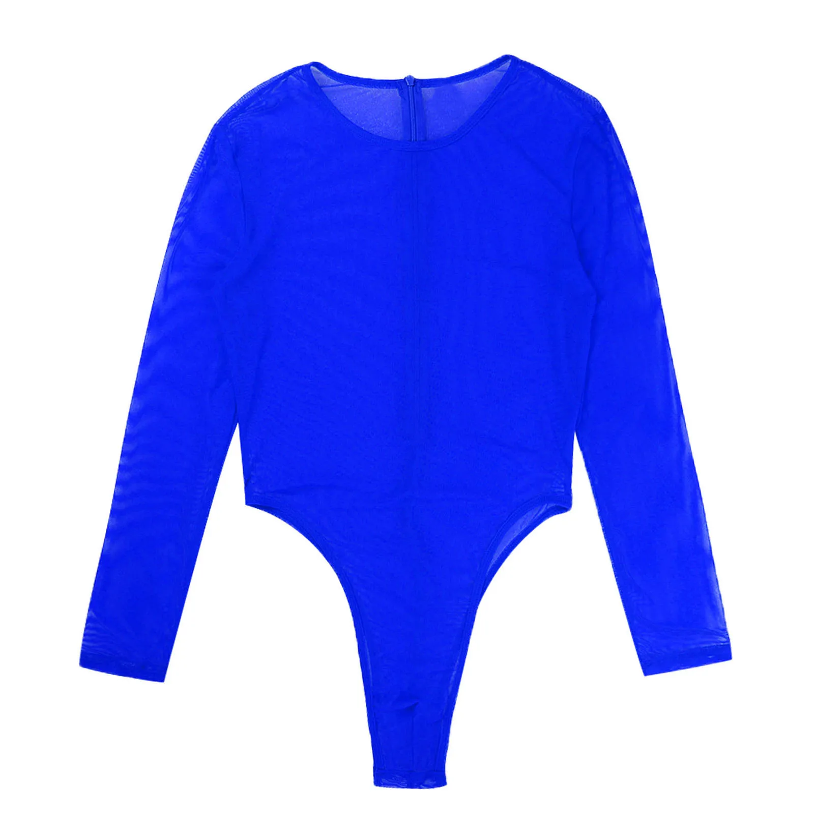 Боди мужское прозрачное Сетчатое стринги с длинным рукавом цельный комбинезон