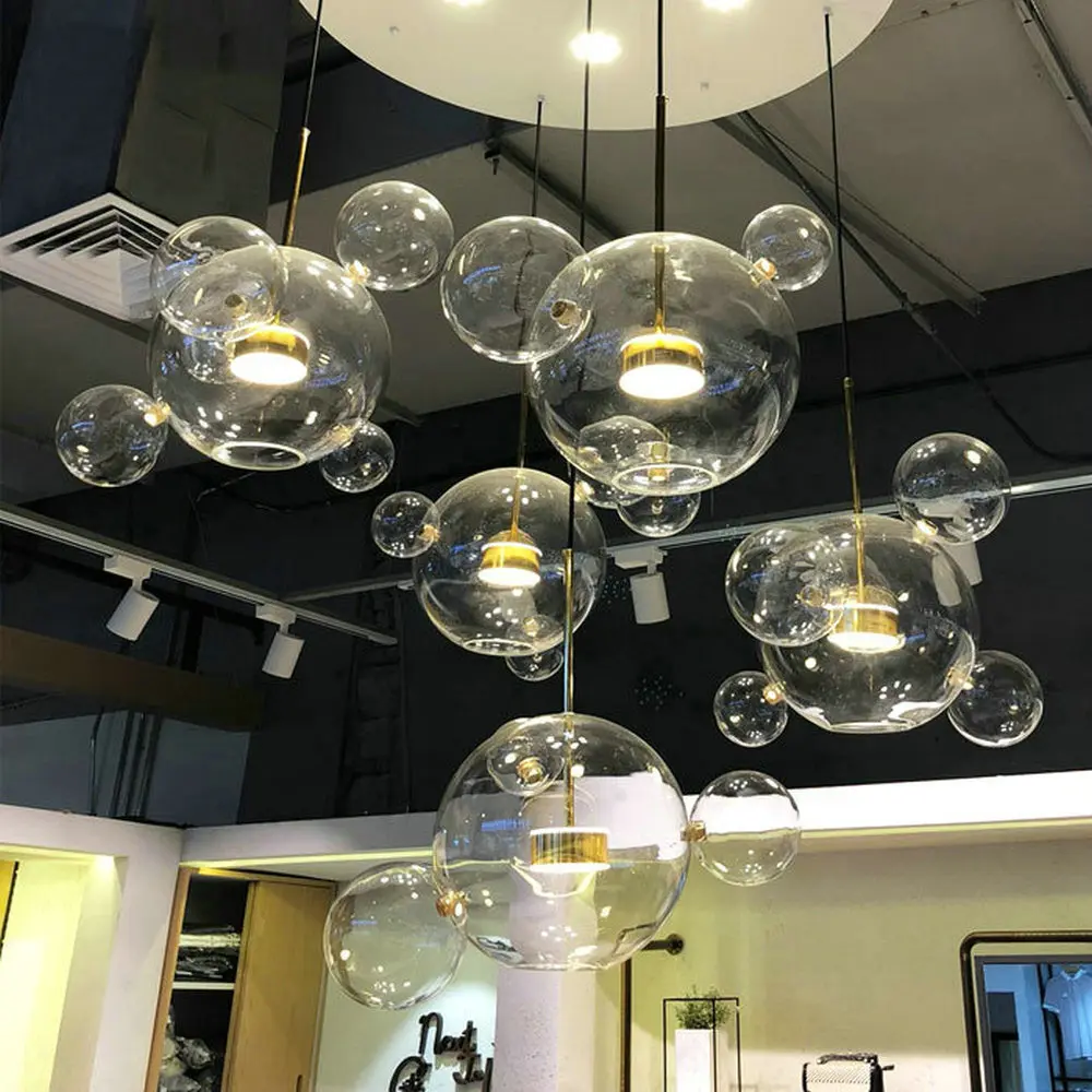 Современный Лофт светодиодный Стекло Hanglamp Nordic дизайн лампа подвесные