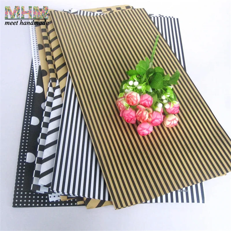 10 шт. Новогодняя подарочная бумага для упаковки цветов|Крафт-бумага| |