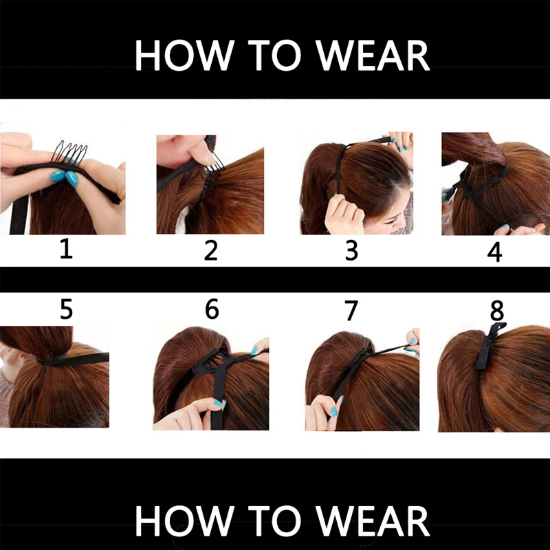 XUANGUANG натуральные волнистые накладные волосы в виде хвоста с веревкой заколки