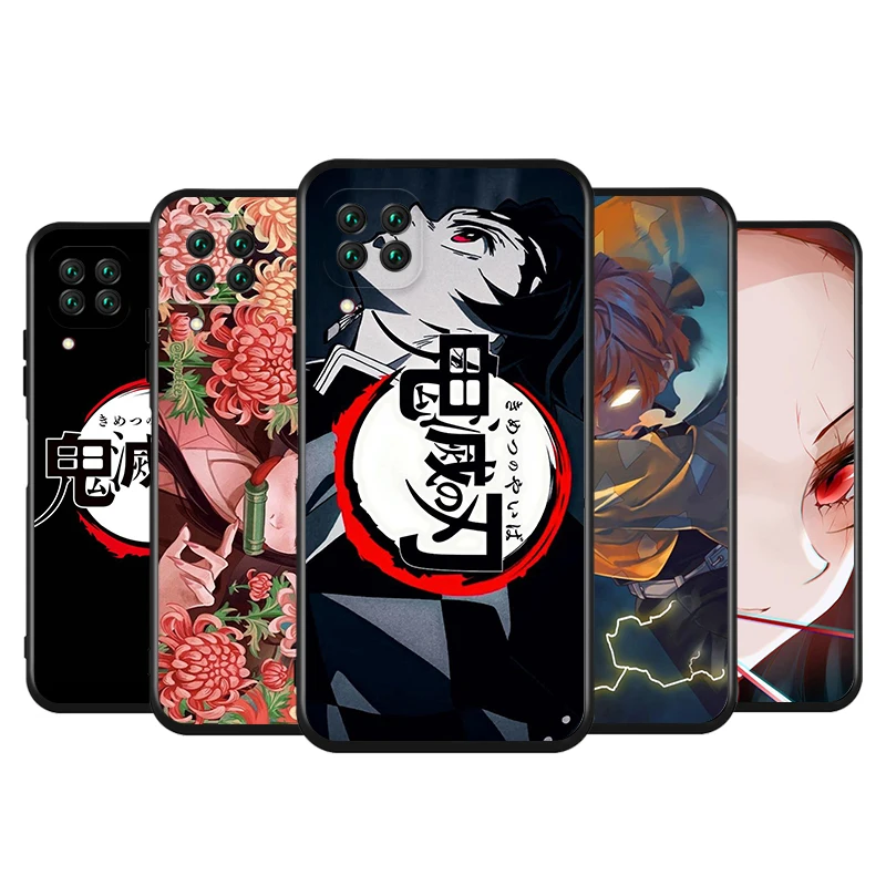

For Huawei Nova 8 7 6 5 SE 5G 5i Pro 2 3 Lite 2017 Plus 2i 3E 3i 4E 5Z 5E 5T 7i Anime Demon Slayer Black TPU Phone Case