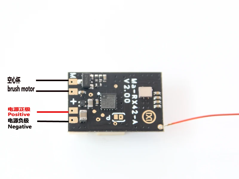 Microreceptor FLYSKY AFHDS 2A PPM PWM, MA-RX42-A, 2,4G, 5A, ESC cepillado, para Drones de carreras de ala fija, Micro FPV-3