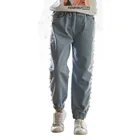 Детские джинсы, модные джинсы с бисером для девочек, однотонные Повседневные детские джинсы, демисезонная Одежда для девочек 6, 8, 10, 12, 14 лет