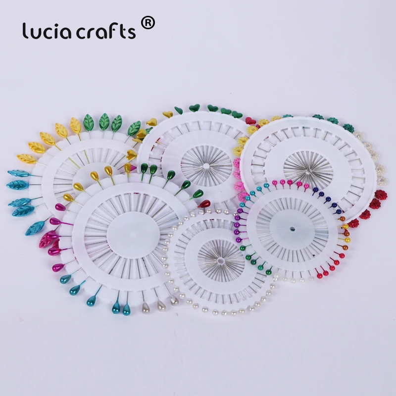 1 комплект цветные фиксированные иглы жемчужные цветочные листья в форме сердца