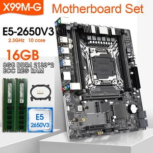 jingsha x99 motherboard set with xeon e5 2650 v3 lga2011 3 cpu 2pcs x 8gb 16gb 2133mhz ddr4 memory m atx nvme m 2 wifi free global shipping