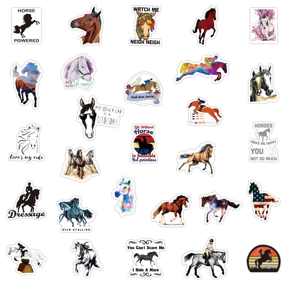 1050pcs horsemanship stickers horse creative for helmet luggage bicycle notebook laptop motorcycle phone skateboard free global shipping