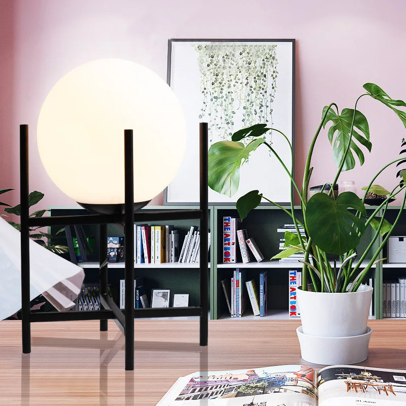 Скандинавский Стеклянный Шар Настольная лампа для гостиной чайный стол спальни