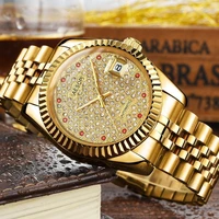 aesop brand silver gold automatic watch men luxury waterproof fashion sapphire calendar mechanical wristwatch relogio masculino