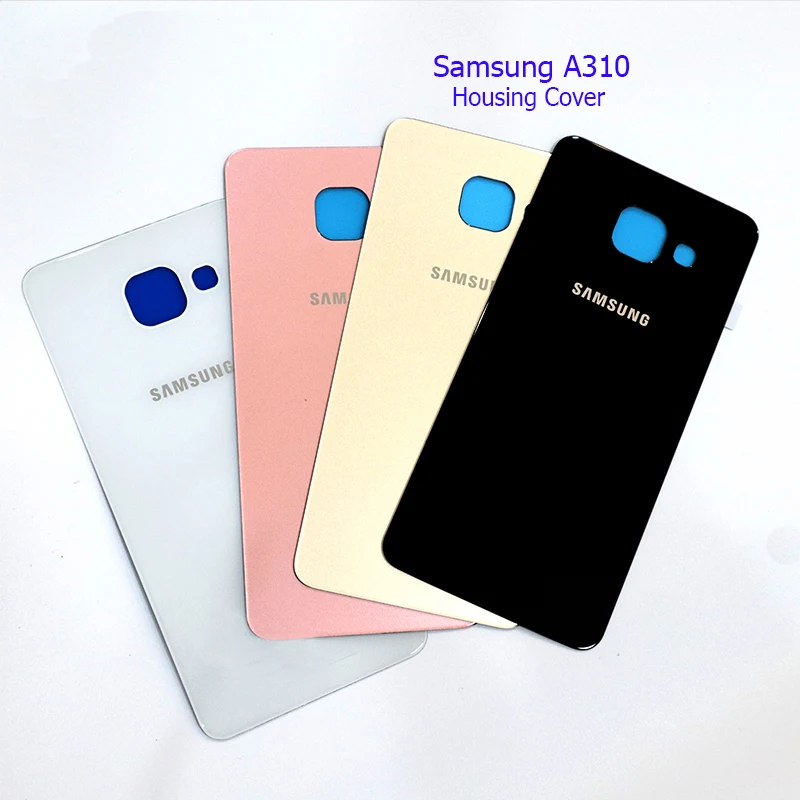 Оригинальный чехол для Samsung A510 A510F задняя крышка с аккумулятором 3D стеклянный