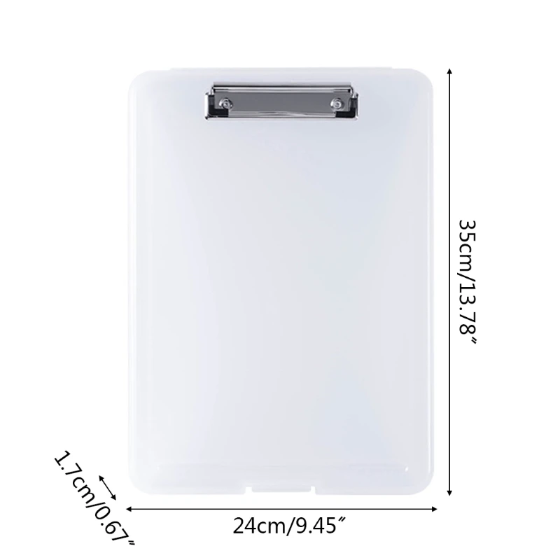 

A4 Classic Multifunctional File Folder Organizer Plastic Clipboard Storage Box