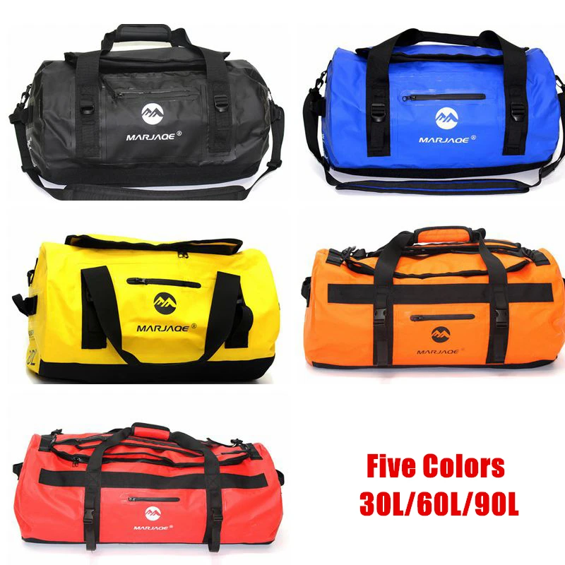 30/60/90L Waterproof Swimming Bag PVC River Tracing Dry Sack Storage Rafting Boating Kayaking Trekking Swimming Travel Bag
