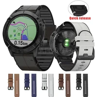 22mm 26mm for garmin fenix 6xfenix 5x watch band quick release leather strap silicone sweatproof wristband easy fit for fenix6