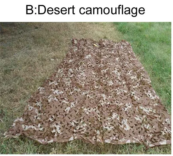B 3x4m Desert camo 3*4 м четыре цвета камуфляж сетка камуфляж жалюзи сетка чехол для армии Военная Охота Кемпинг Военная фотография наблюдение за птицами - Цвет: B 3x4m Desert camo