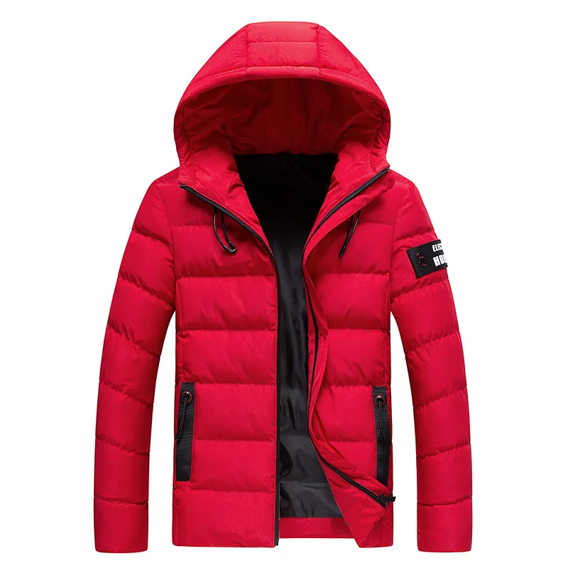 2019 Мужская зимняя новая парка модная повседневная Толстая хлопковая пуховая