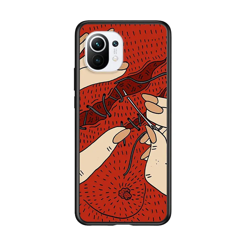 

Art Aesthetic Van Gogh for Xiaomi Mi 11 10T Note 10 Ultra 5G 9 9T SE 8 A3 A2 A1 6X Pro Play F1 Lite 5G Black Phone Case