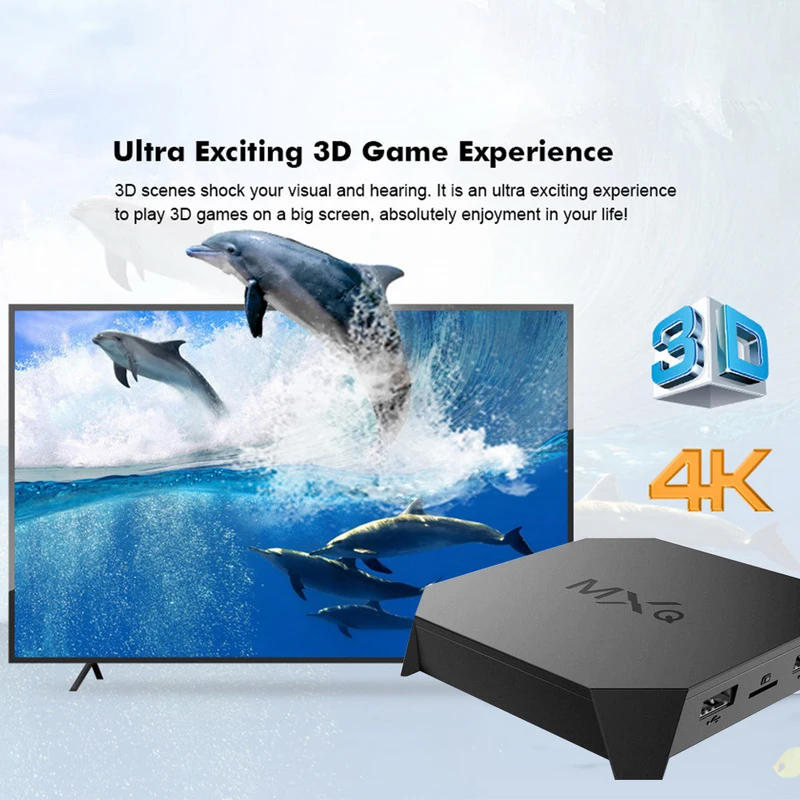 MXQ плюс продукт Amlogic S905w Ядро поддержка голосового управления 2 + 16G Смарт ТВ