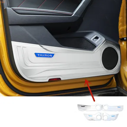 

For Volkswagen TAYRON 2018-2019 stainless steel Car door anti-kick pad Anti-scratch protection decoration Car styling