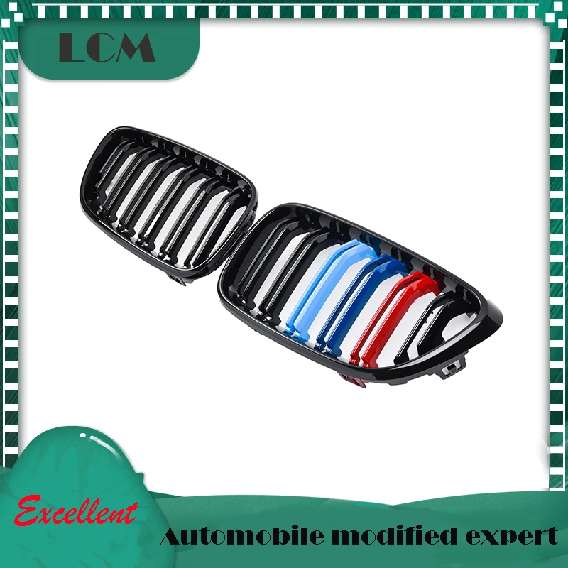 Передняя решетка с двойными ремнями из глянцевого черного/матового