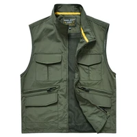army green vest mens khaki quick dry mesh multi bag photography waterproof fishing vest male detachable outdoor vest size m 3xl