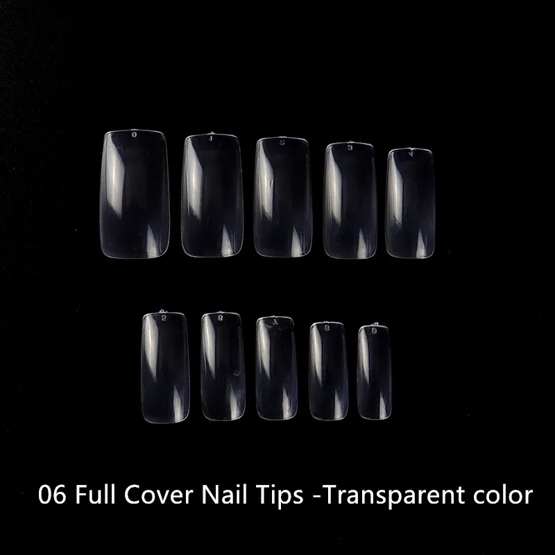 06-Transparent 100 шт./кор. накладные ногти Типсы полного покрытия овальной стилет 3D накладные ногти натуральный прозрачный белый накладные ногти - Цвет: 06-Transparent