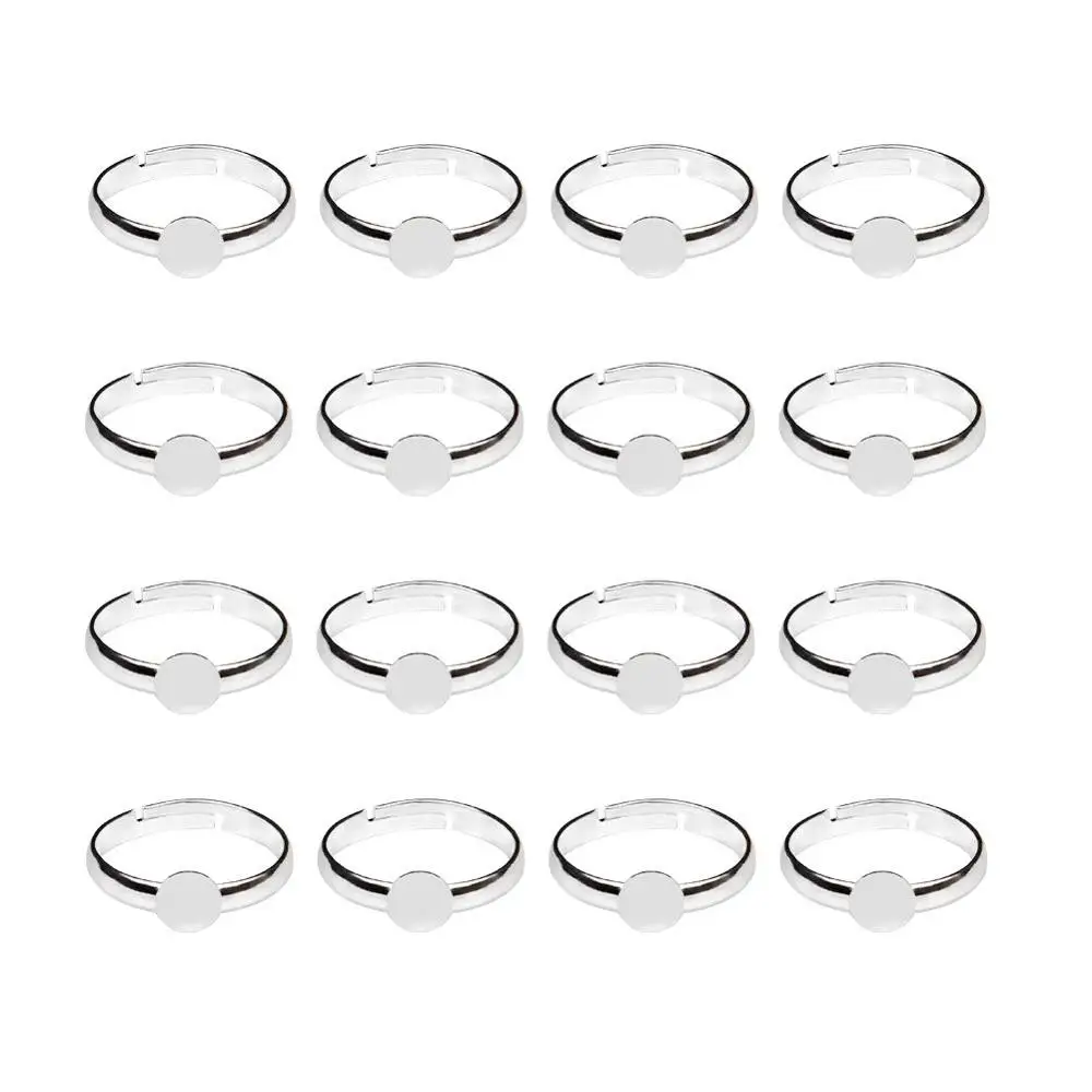 

Регулируемая латунная заглушка для кольца, 3 цвета, 100 шт./лот 17 мм