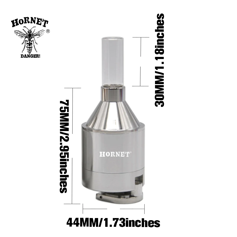 [HORNET] 4 части 44 мм/56 мм Форма воронки Алюминиевый металлический порошок мельница
