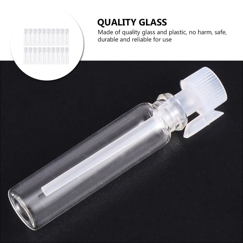 

100pcs 2ml Travel Perfume Sample Tube Portable Glass Empty Bottles for