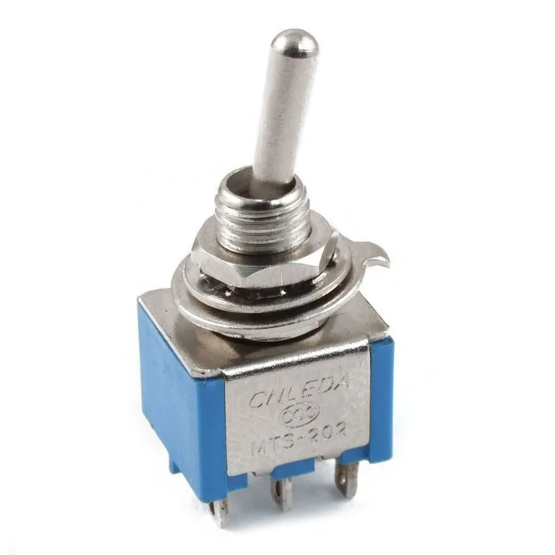 AC 3A/250V 6A/125V 6 Pin DPDT ВКЛ./вкл. 2 положения Мини тумблер синий подходит мм отверстие для