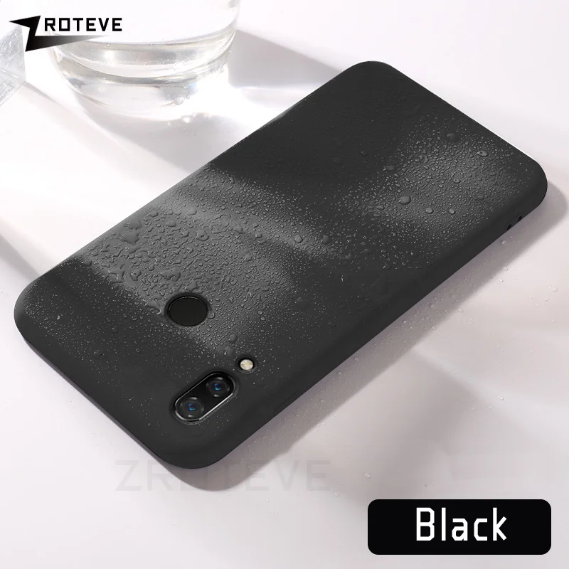 P Smart чехол ZROTEVE жидкий силиконовый чехол для huawei P Smart Plus+ гладкий Чехол для huawei P Smart Plus чехол s - Цвет: Черный
