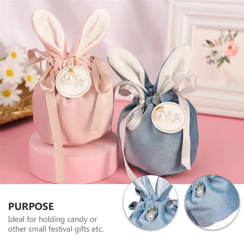 

1 Set Rabbit Ear Candy Boxes Rabbit Ear Candy Holders Candy Storage Pouches