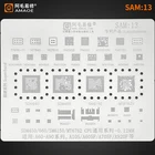 Трафарет для реболлинга SAM13 BGA, трафарет для ЦП Samsung A10S, A20, A30, A40, A50, A60, A70, A80, A90, A605F, A705F, A920F, SDM660, SDM450, SM6150, MT6762V